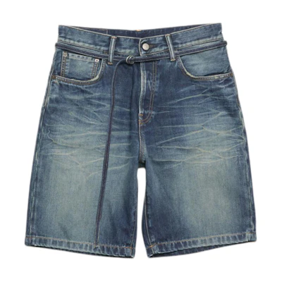 Acne Studios Unisex Relaxed Fit Casual Denim Shorts Mid Blue. CE0055-863