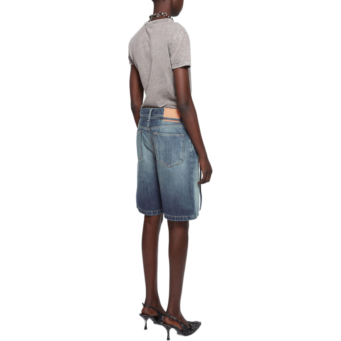 Lookbook Acne Studios Unisex Relaxed Fit Casual Denim Shorts Mid Blue. CE0055-863