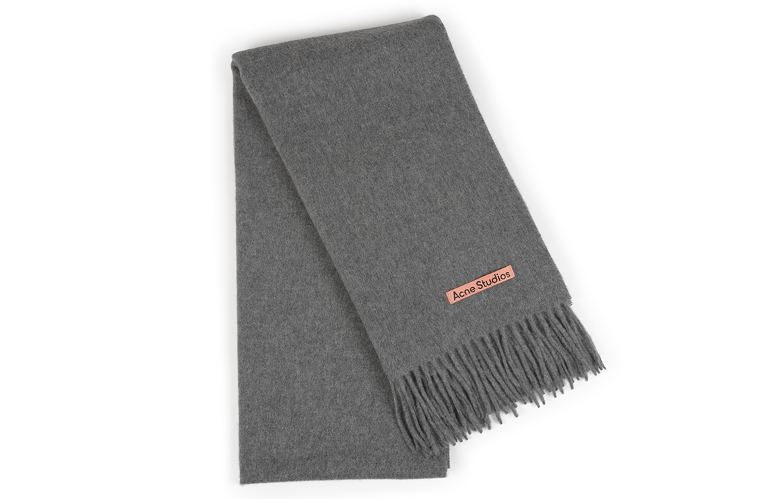 Lookbook Acne Studios 男女款修身极简深灰羊毛围巾 CA0210-990