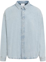 Acne Studios Unisex Solid Blue Long Sleeve Button-Up Shirt CB0077-135 Acne Studios Unisex Solid Blue Long Sleeve Button-Up Shirt CB0077-135