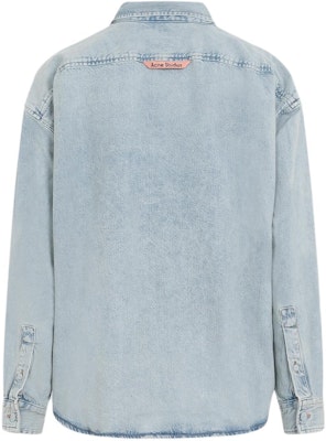 Camisa Acne Studios Unisex Azul Sólido de Manga Larga con Botones. CB0077-135 Lookbook Camisa Acne Studios Unisex Azul Sólido de Manga Larga con Botones. CB0077-135