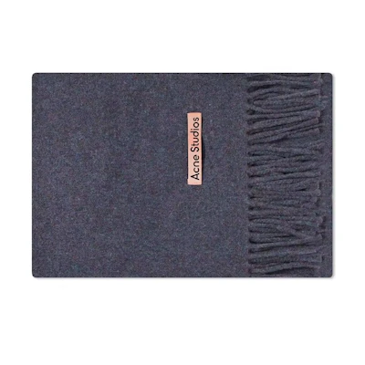 Acne Studios Unisex Solid Color Knitted Scarf Grey CA0210-AZS70
