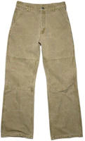 Acne Studios Unisex Solid Straight Canvas Pants Khaki Beige CK0083-CVI Acne Studios Unisex Solid Straight Canvas Pants Khaki Beige CK0083-CVI