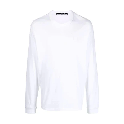 Acne Studios Unisex White Plain Casual Crewneck T-Shirt. CL0204-183