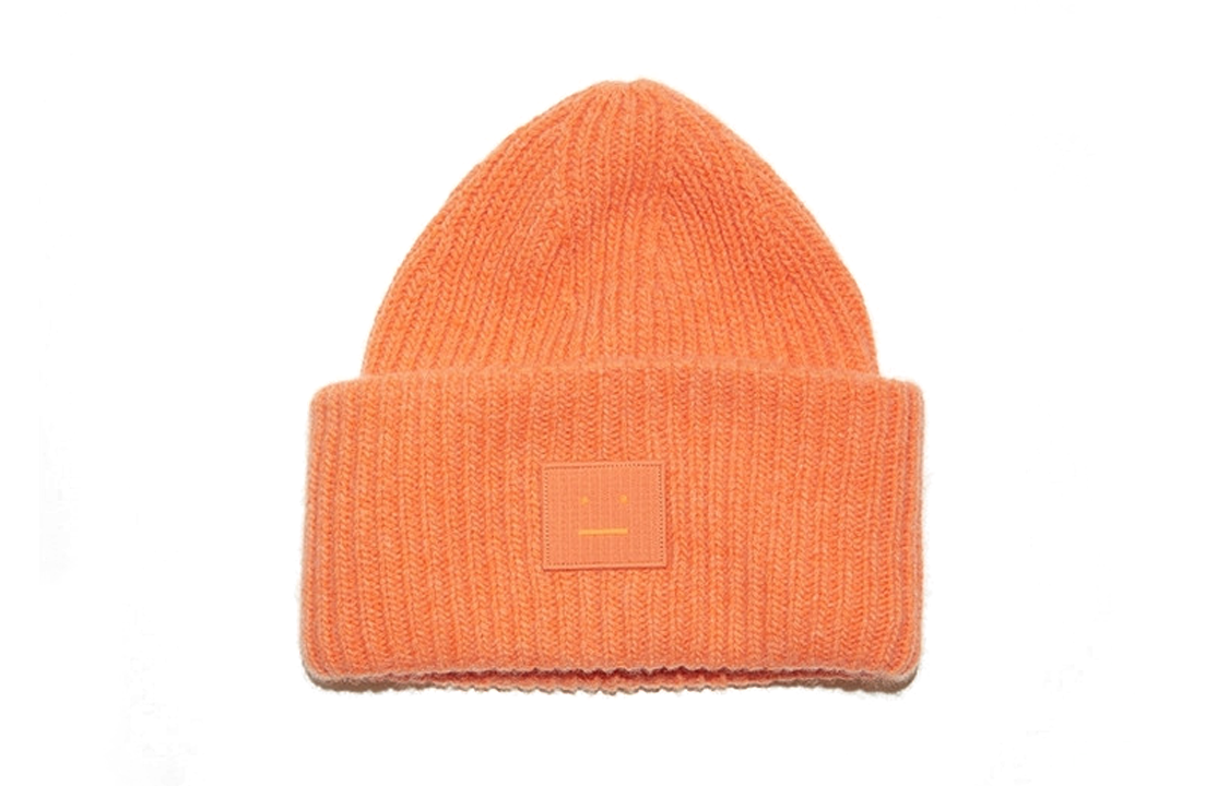 Order Gorro de lana unisex Acne Studios con logo - Naranja C40135-DK8