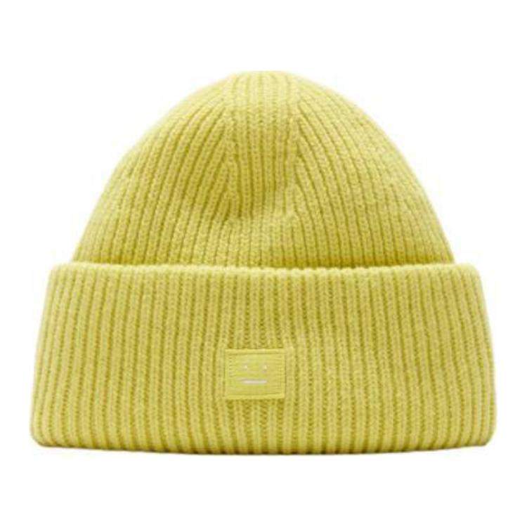 Order Acne Studios 霧黃色羊毛羅紋無簷帽 C40270DO1