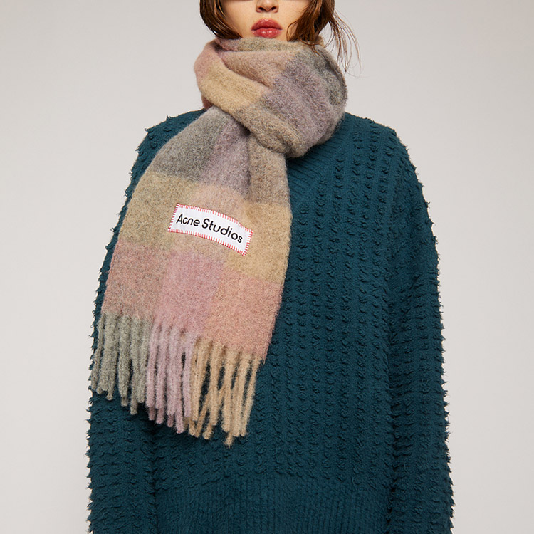 Shop Acne Studios Unisex Wool Scarf CA0084-BOB