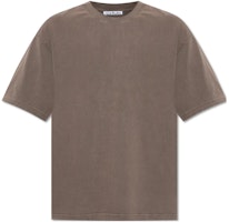 Acne Studios Vintage Faded Cotton Unisex Crewneck T-Shirt Chestnut Brown. CL0218-ADM Acne Studios Vintage Faded Cotton Unisex Crewneck T-Shirt Chestnut Brown. CL0218-ADM