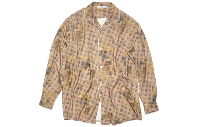 Order Kemeja Lengan Panjang Vintage Acne Studios Print Kuning Pria. BB0495-DCH