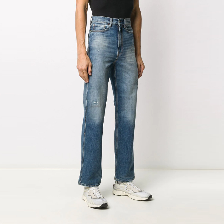 Shop アクネ ストゥディオズ ヴィンテージ ストレートフィット ジーンズ ブルー B00166-863