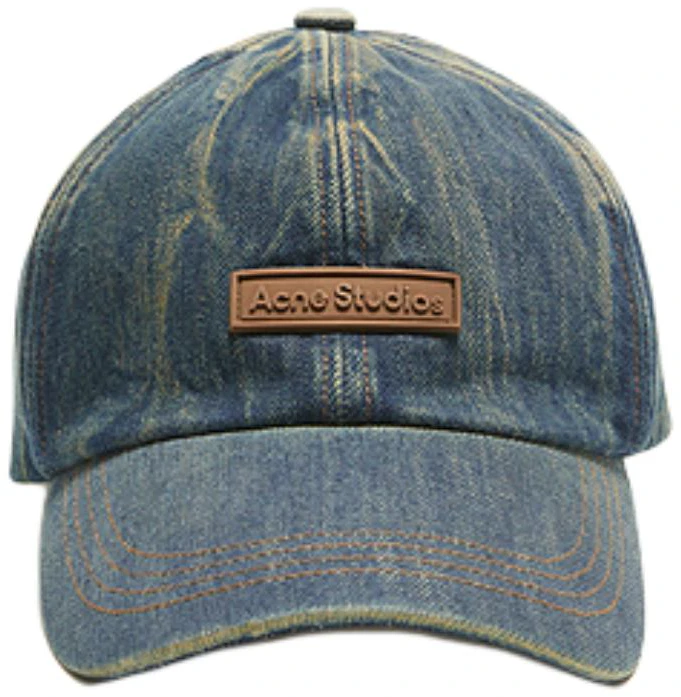 acne-studios-vintage-washed-denim-logo-cap-unisex-couple-style-dark-blue-c40355-838