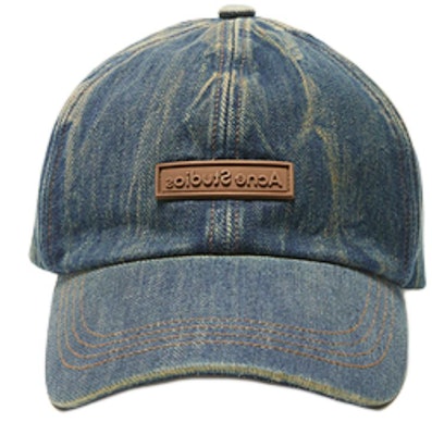 Acne Studios Vintage Washed Denim Logo Cap Unisex Couple Style - Dark Blue. C40355-838 Lookbook Acne Studios Vintage Washed Denim Logo Cap Unisex Couple Style - Dark Blue. C40355-838