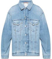 Acne Studios W23 Washed Denim Jacket with Button Closure in Blue. C90150-228 Acne Studios W23 Washed Denim Jacket with Button Closure in Blue. C90150-228