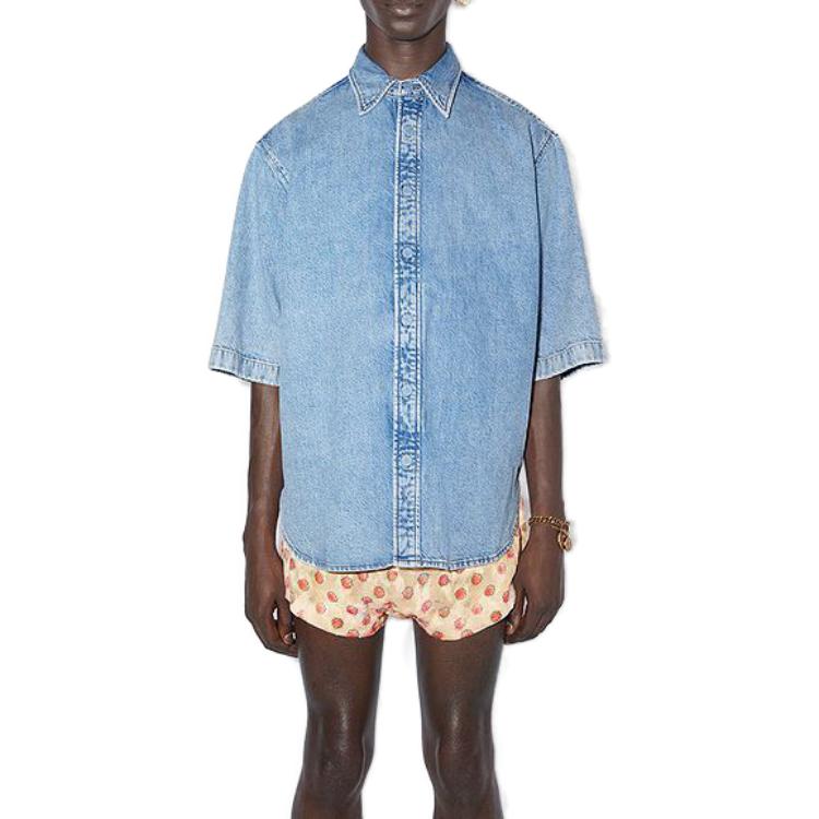 Lookbook Acne Studios 水洗單排扣短袖襯衫 男款 BB0518-135