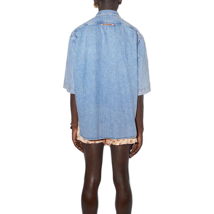 Shop Acne Studios 水洗單排扣短袖襯衫 男款 BB0518-135