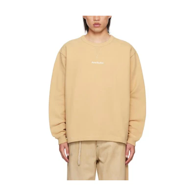 Acne Studios Wheat Beige Bonded Logo Crewneck Sweatshirt Long Sleeve POIZON240715944