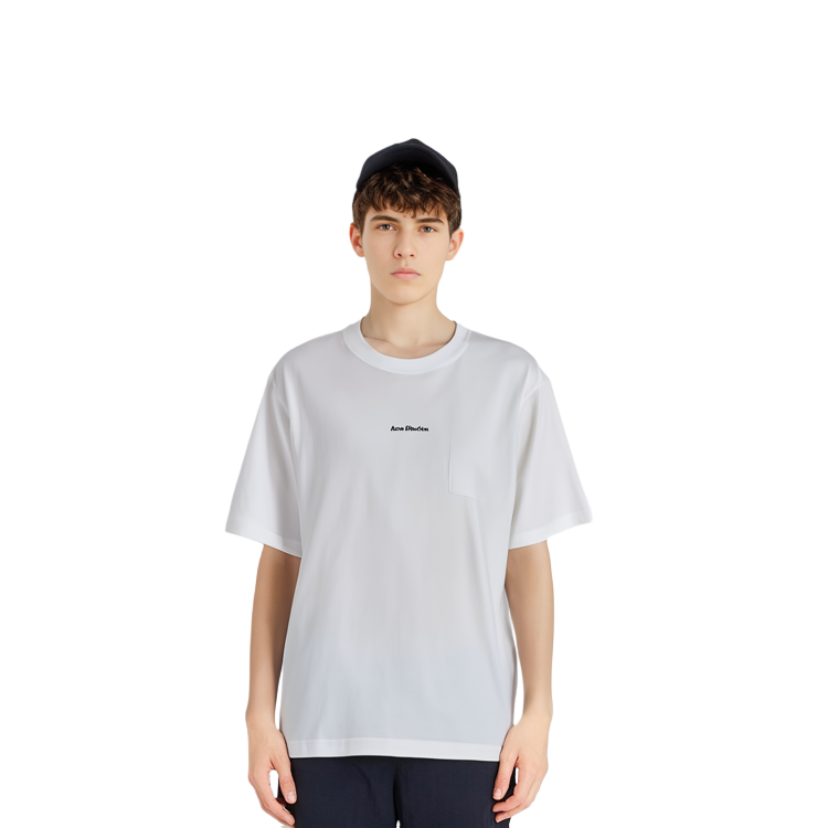 Details for Acne Studios 白色棉质短袖印花Logo T恤。 BL0278-183