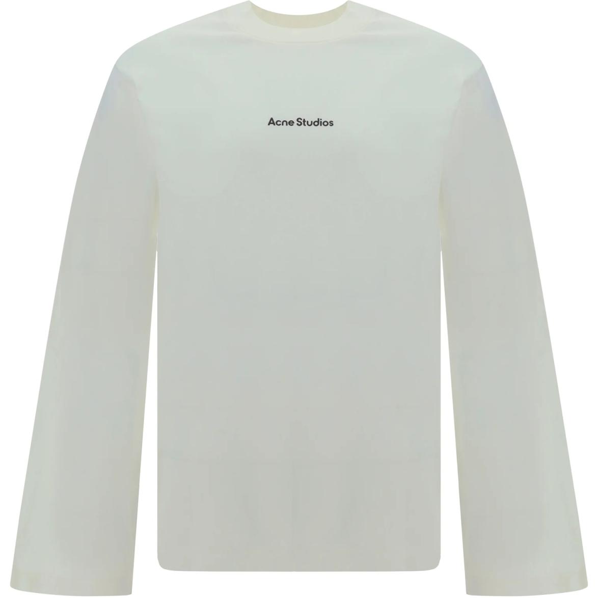 Acne Studios White Embroidered Logo Oversized Long-Sleeve T-Shirt CL0270-183