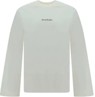 Acne Studios White Embroidered Logo Oversized Long-Sleeve T-Shirt CL0270-183 Acne Studios White Embroidered Logo Oversized Long-Sleeve T-Shirt CL0270-183
