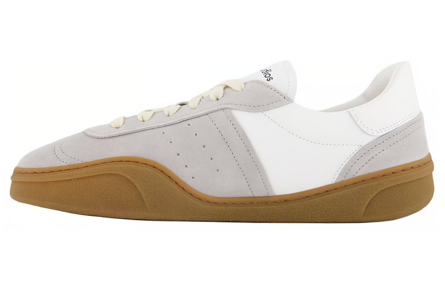 Acne Studios White Leather Low-Top Sneakers Casual Trainers BD0319-AO0