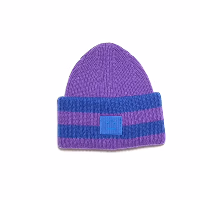 Acne Studios Wool Striped Knit Beanie Unisex Couple Style. C40168-ANB