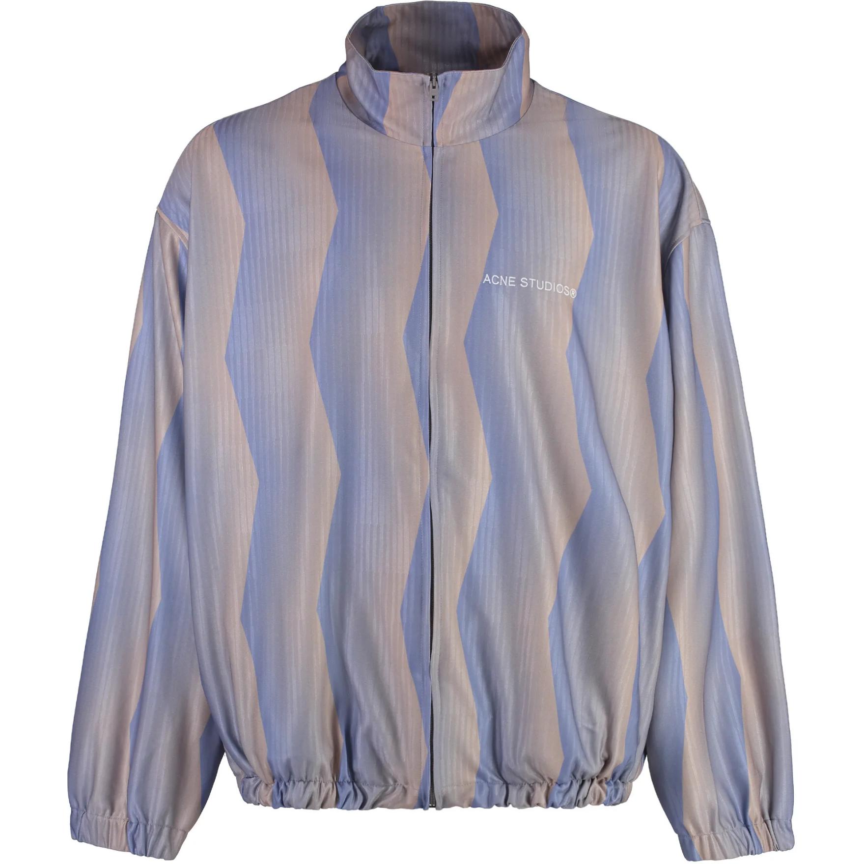 Acne Studios Zip-Up Logo Mock Neck Jacket Multicolor FN-MN-OUTW000935B90720