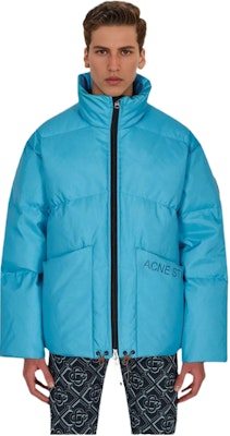 Acne Studios Zip-Up Stand Collar Puffer Jacket Blue B90574-AAQ Lookbook Acne Studios Zip-Up Stand Collar Puffer Jacket Blue B90574-AAQ