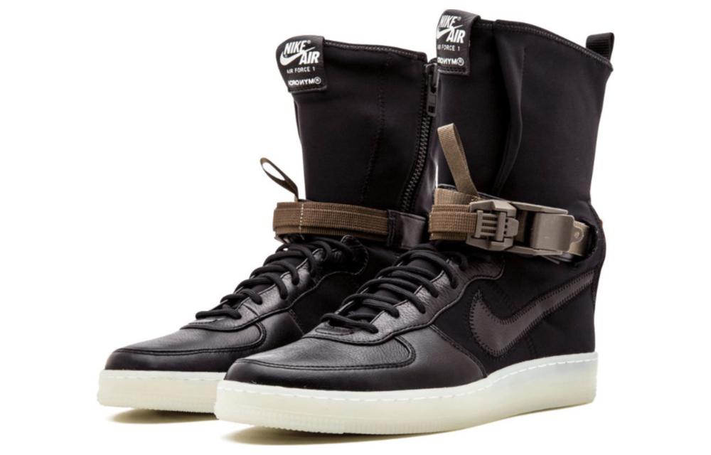 Lookbook Acronym x Nike Air Force 1 Downtown Hi SP 'Hitam Crimson' 649941-006