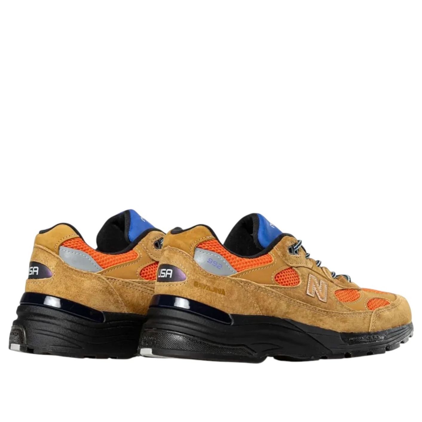 Lookbook アクションブロンソン x ニューバランス 992 メイドインUSA 'タン オレンジ ブルー' U992AB1