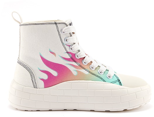 Acupuncture High-Top Canvas Sneaker 'Flame Pattern - White' AAS9403404 Order Acupuncture High-Top Canvas Sneaker 'Flame Pattern - White' AAS9403404