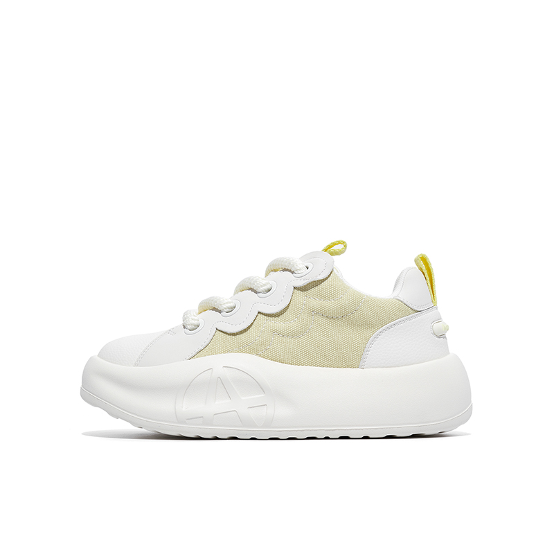 Acupuncture Lemon Yellow Casual Low-Top Sneakers - Stylish, Comfy, Design AC01322