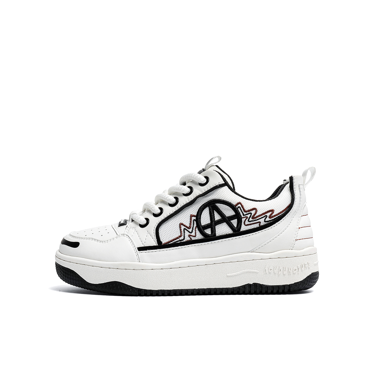 Acupuncture Street Style Casual Platform Sneakers Ivory White AC00807