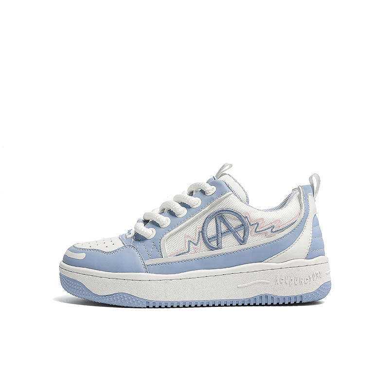 Acupuncture Street Style Comfortable Low-Top Light Blue Platform Sneakers DDAC008