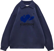 ADER ERROR × Zara FW22 Blue Letter Embroidered Unisex Sweatshirt (Couple Style) 264006401 ADER ERROR × Zara FW22 Blue Letter Embroidered Unisex Sweatshirt (Couple Style) 264006401