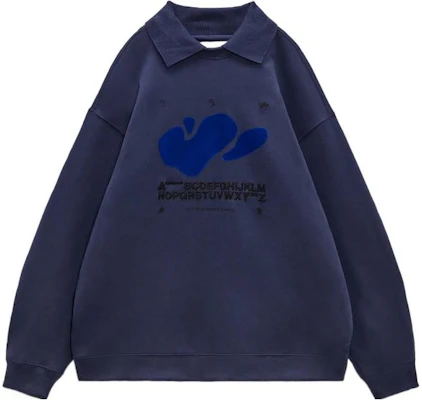 ADER ERROR × Zara FW22 Blue Letter Embroidered Unisex Sweatshirt (Couple Style) 264006401 Buy ADER ERROR × Zara FW22 Blue Letter Embroidered Unisex Sweatshirt (Couple Style) 264006401