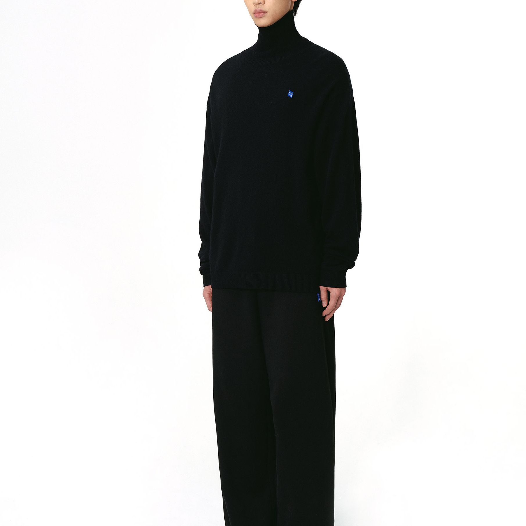 Details for ADER ERROR Baju Sejuk Rajut Leher Tinggi Cashmere Hitam BM42FYKT0401BK