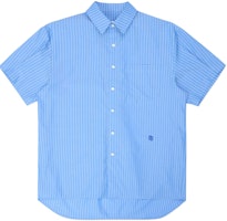 ADER ERROR Loose-Fit Logo Patch Short-Sleeve Shirt Blue BN42FYSH0202ST ADER ERROR Loose-Fit Logo Patch Short-Sleeve Shirt Blue BN42FYSH0202ST