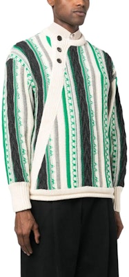 ADER ERROR 条纹拼接撞色长袖毛衣 绿色 BLAFWLK01IV Details for ADER ERROR 条纹拼接撞色长袖毛衣 绿色 BLAFWLK01IV