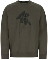 ADER ERROR Alphabet Print Crewneck Sweatshirt Olive Green Autumn Edition AW21BKAFWSW04K ADER ERROR Alphabet Print Crewneck Sweatshirt Olive Green Autumn Edition AW21BKAFWSW04K