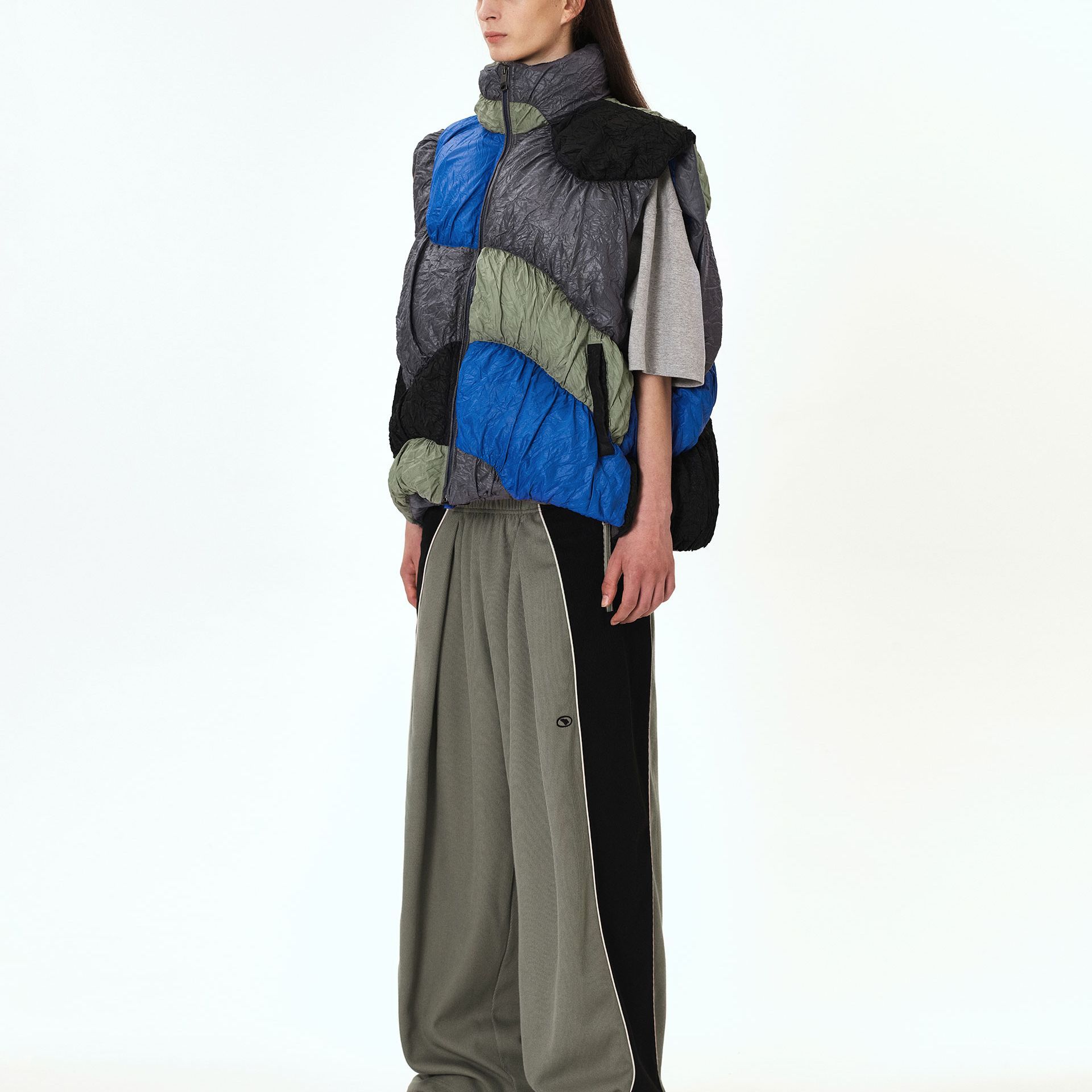 Details for ADER ERROR不对称拼接混合面料背心男女同款卡其色 BMADFWDW0402MU