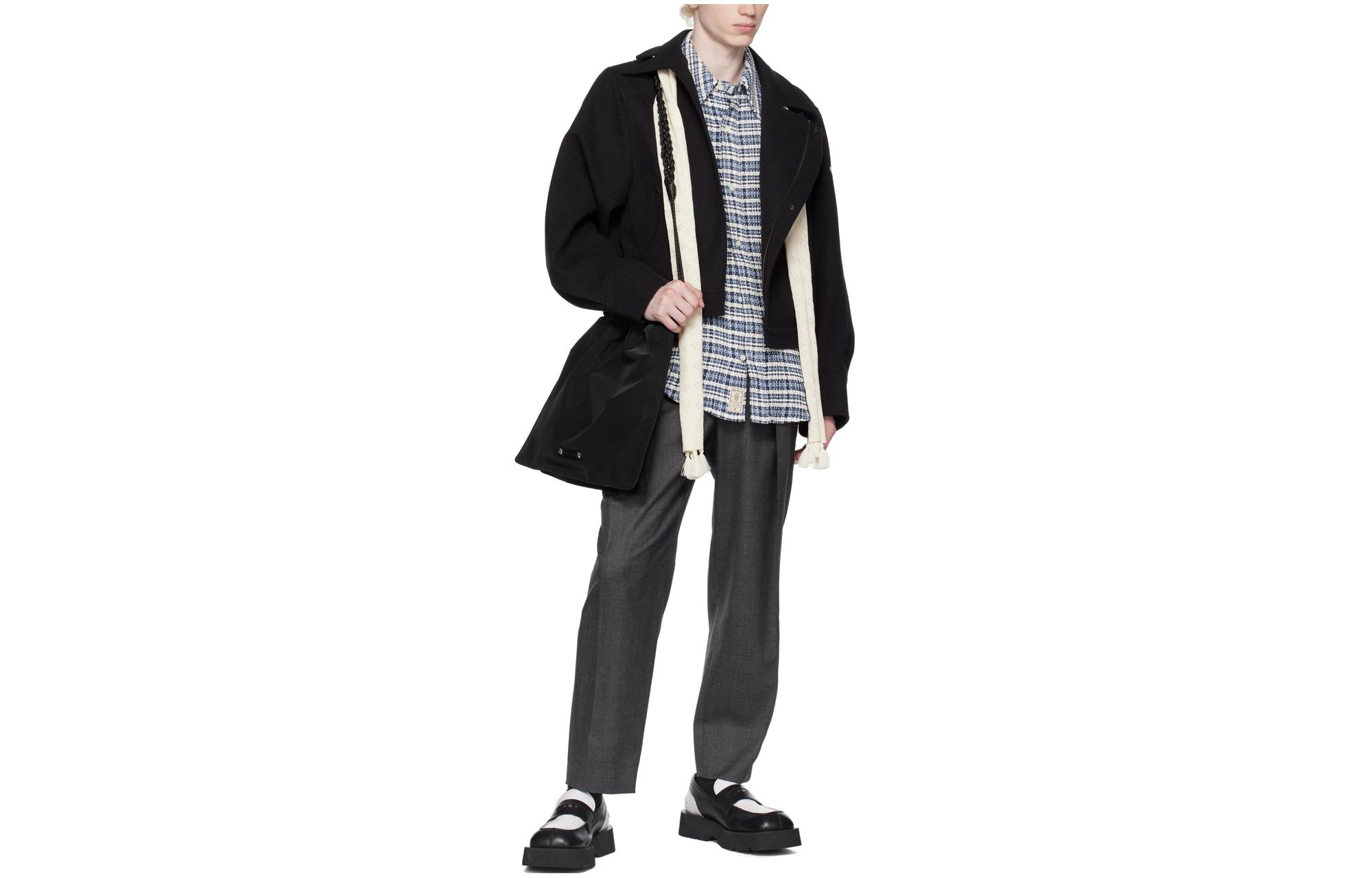 ADER ERROR Asymmetric Zipper Long Sleeve Jacket Black 231039M180008