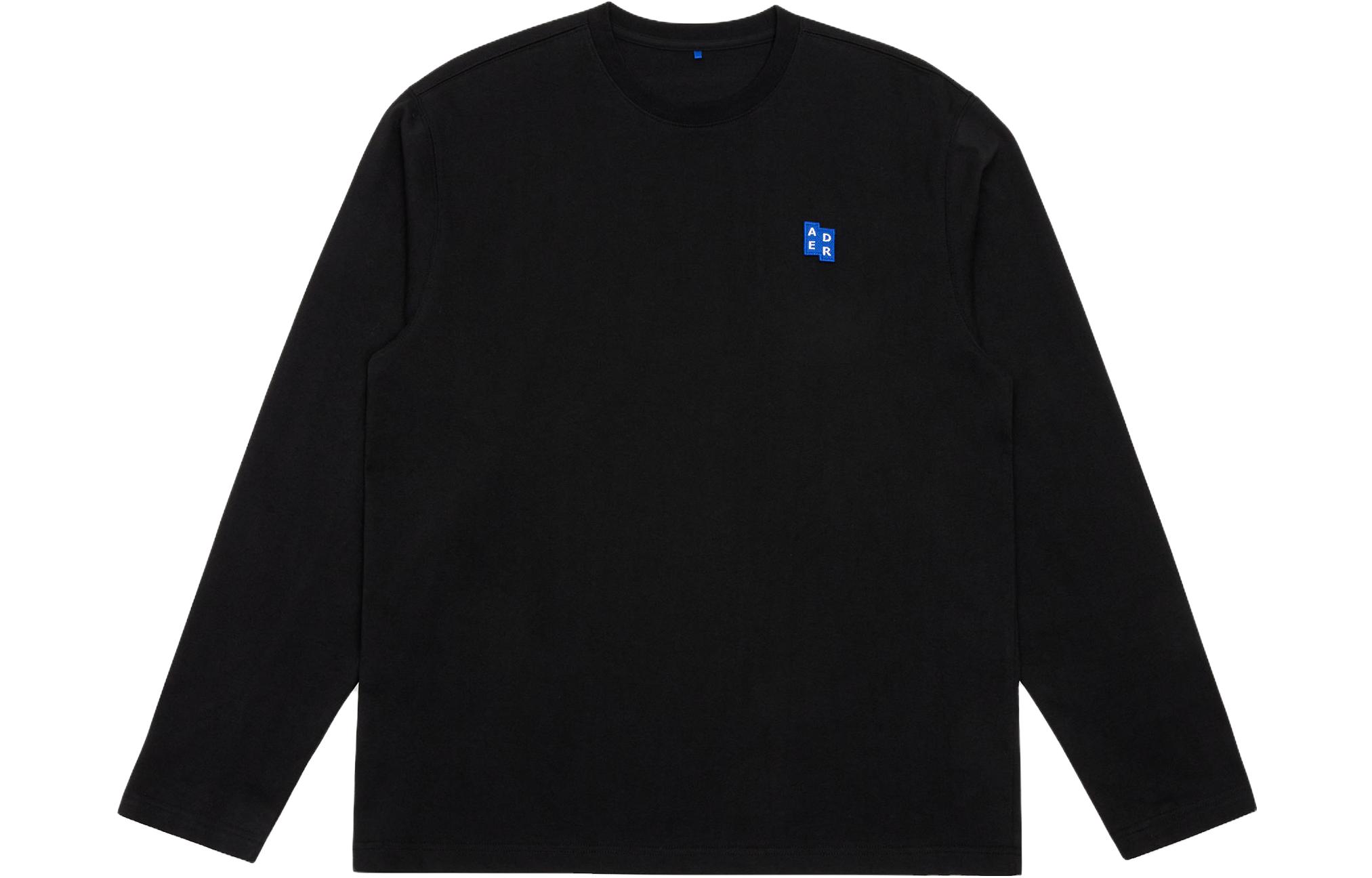 ADER ERROR Black Logo Embroidered Crewneck Sweatshirt Unisex BMSGFYLT0201BK