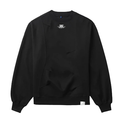ADER ERROR Black Unisex Sweatshirt with Patch Detail and Embroidered Design BN01SSSW0103BK