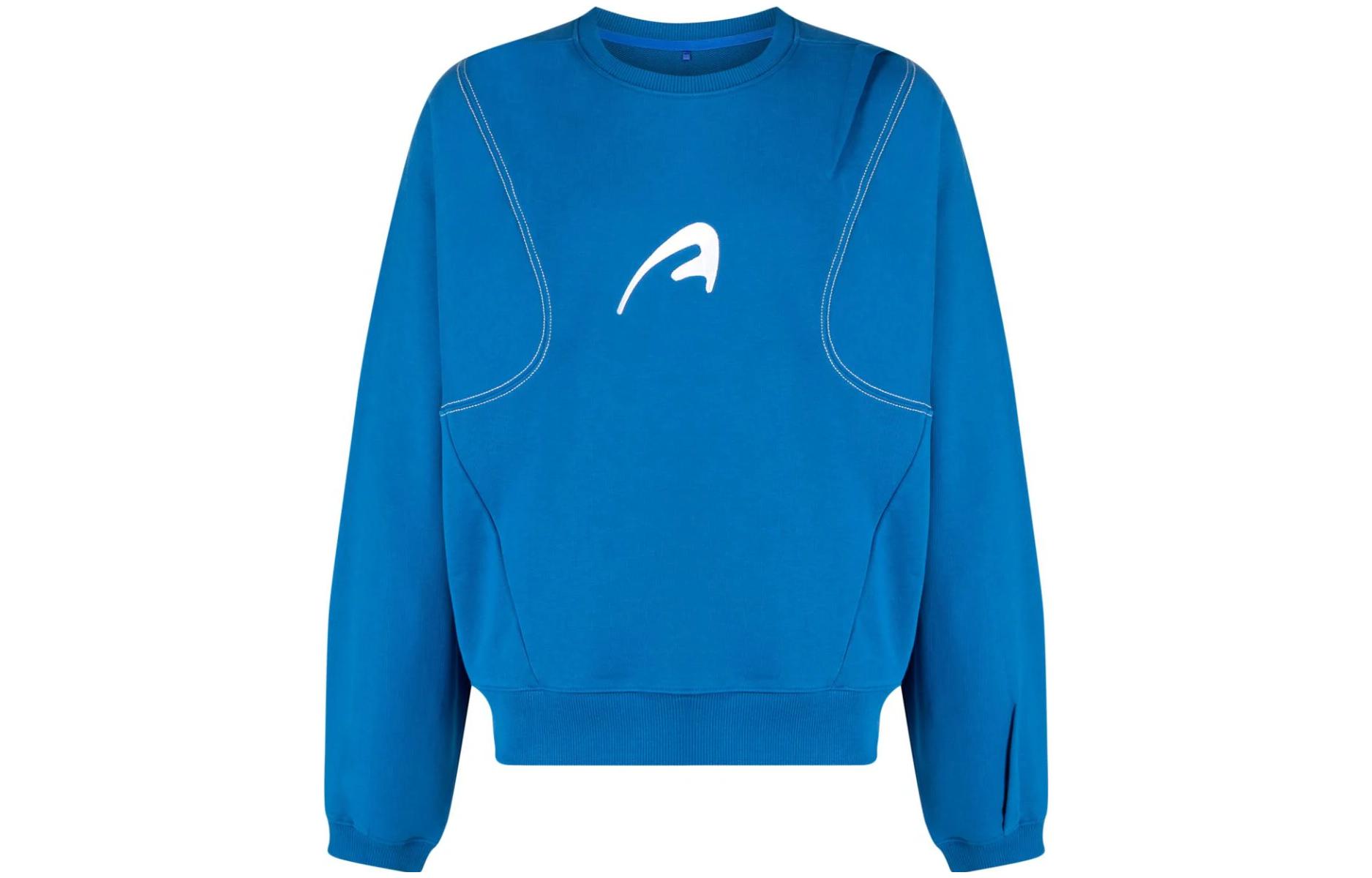 ADER ERROR Blue Graphic Logo Sweatshirt BMADSSSW0101BL