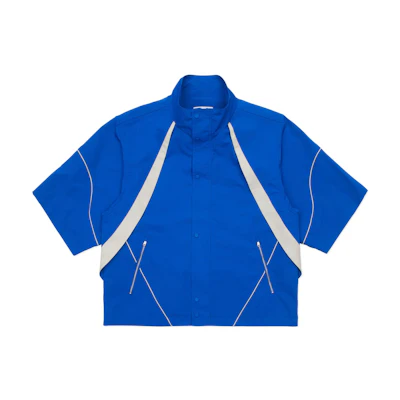 ADER ERROR Blue Loose Fit Zip-Up Short Sleeve Jacket Unisex BN01SSJK0206BL