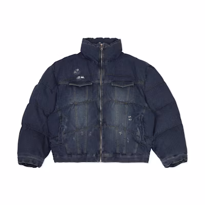 ADER ERROR Blue Zip-Up Stand Collar Casual Jacket BMADFWDW0105BL