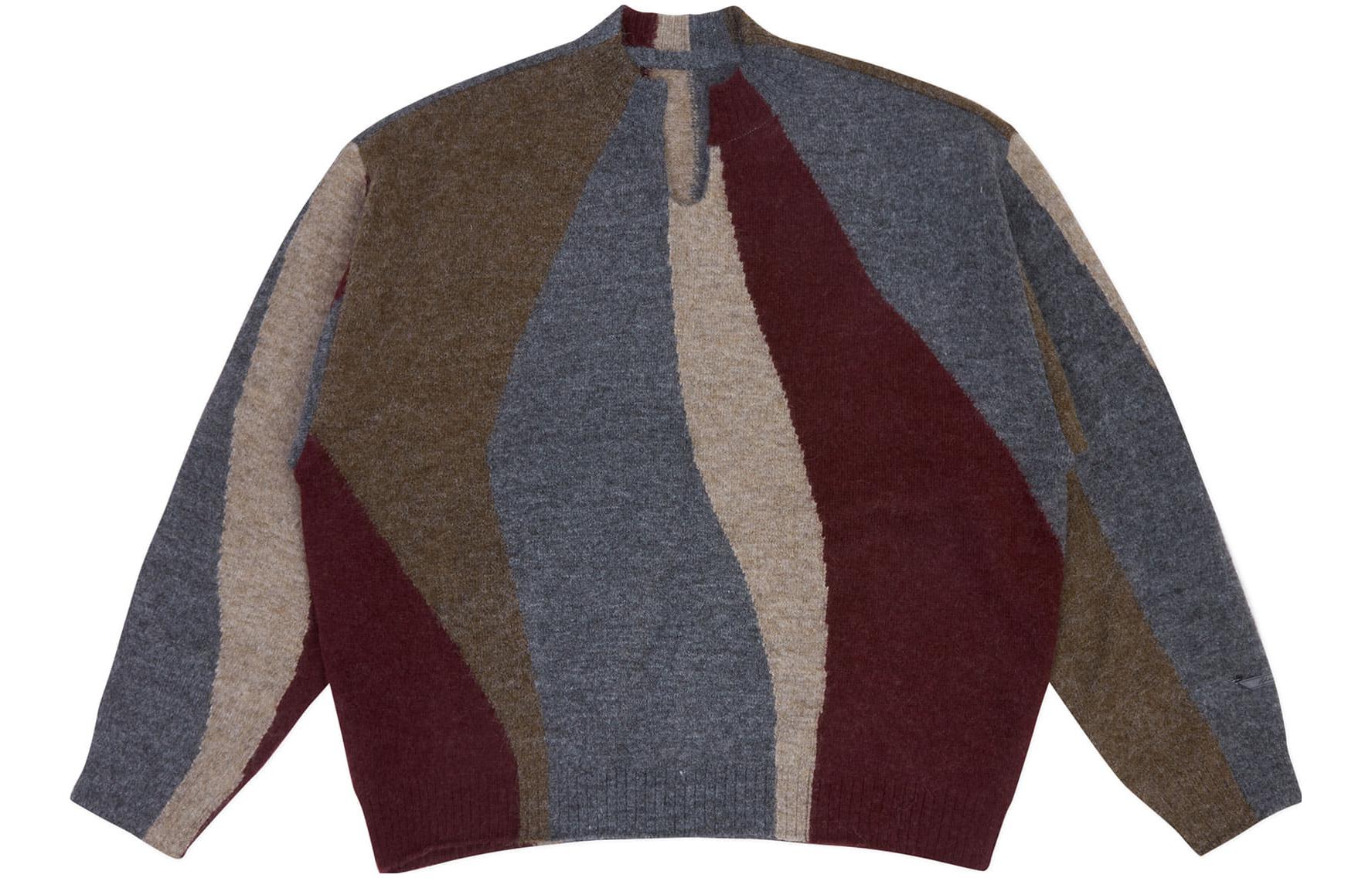 Order ADER ERROR Sweater Rajut Blok Warna Coklat Oversized Unisex Kasual Pullover. BMADFWKT0302BR