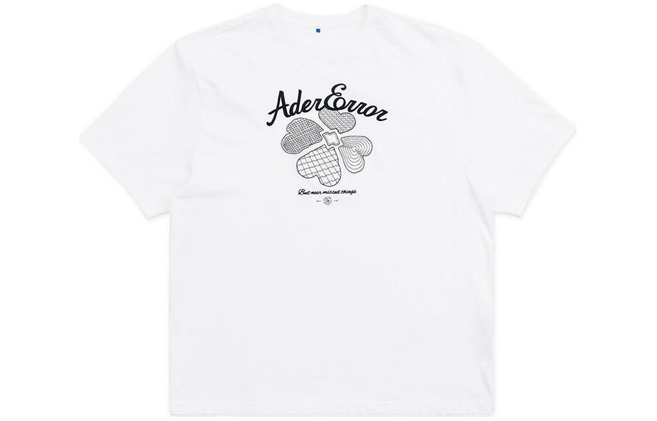 ADER ERROR Clover Letter Embroidered Loose T-Shirt Unisex White BMADSSTS0102WH