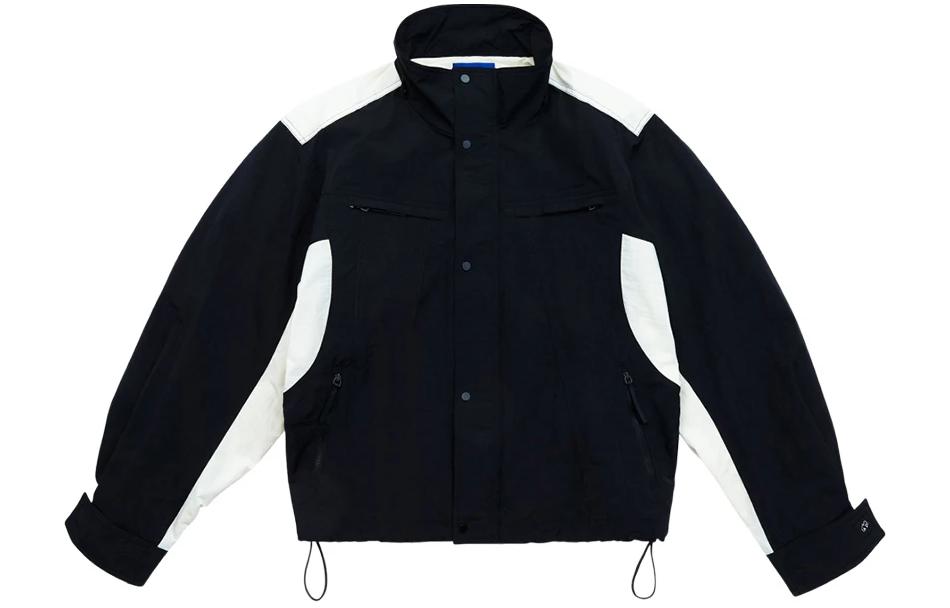 ADER ERROR Colorblock Detachable Hood Single-Breasted Jacket Black Mens BMADSSJK0202BK