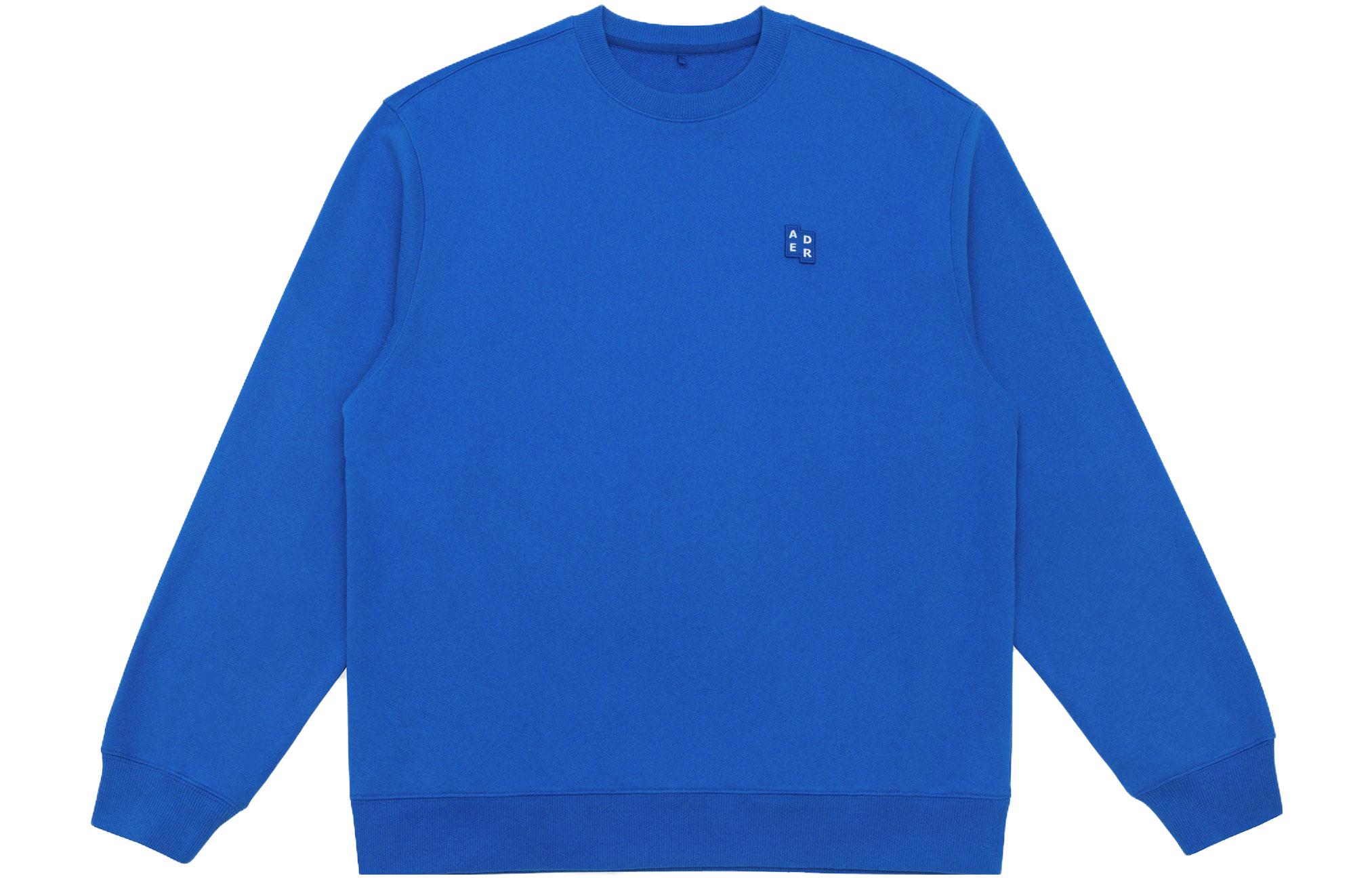ADER ERROR Embroidered Label Crewneck Sweatshirt Unisex Blue BMSGFYSW0101BL